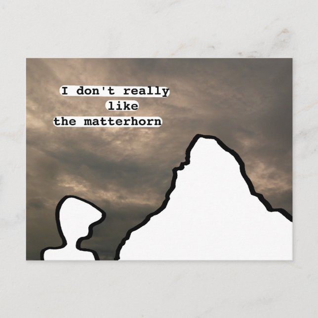Postal Realmente no me gusta el matterhorn (Anverso)