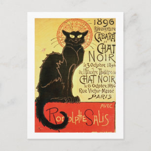 Postal Reapertura del Cabaré de Chat Noir, 1896 (color l