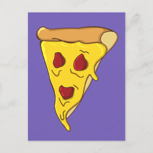 Postal Rebanada de Pizza Espeluznante