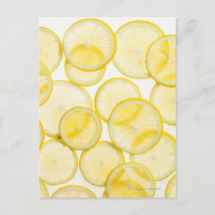 Postal Rebanadas del limón dispuestas en el modelo hecho