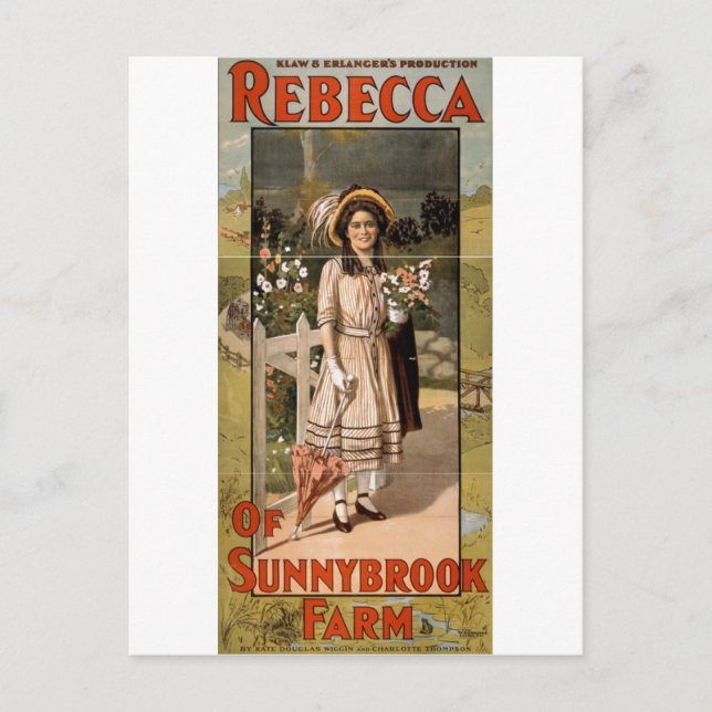 Postal Rebecca de Sunnybrook Farm Stage Adaptation 1911 (Anverso)