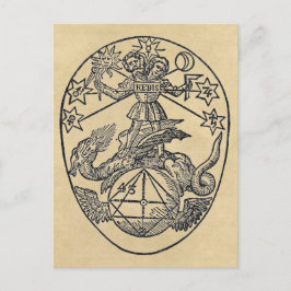 Postal Rebis - Duality Sepia Postcard