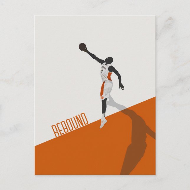 Postal Rebote de baloncesto (Anverso)