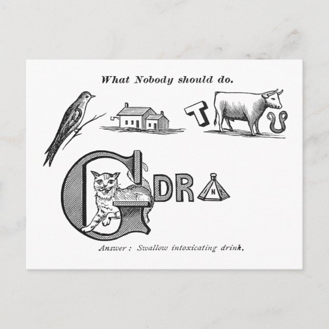 Postal "Rebus de temperatura"