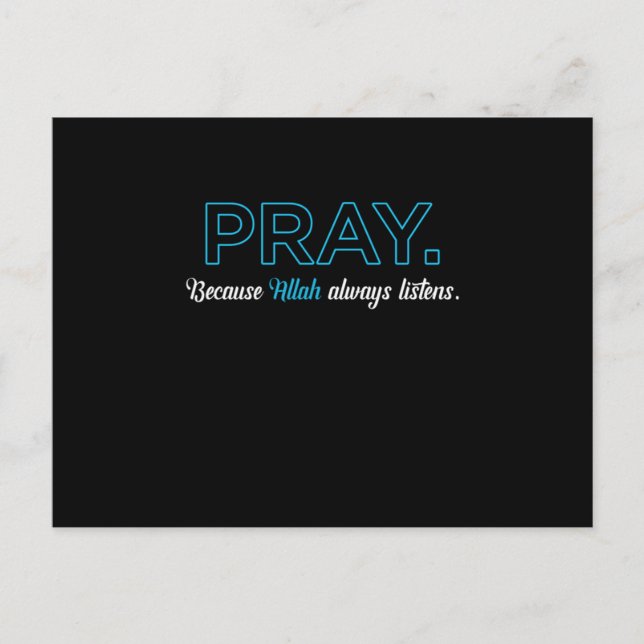 Postal Recen a Alá Siempre Escuchan El Regalo Musulmán Is (Anverso)
