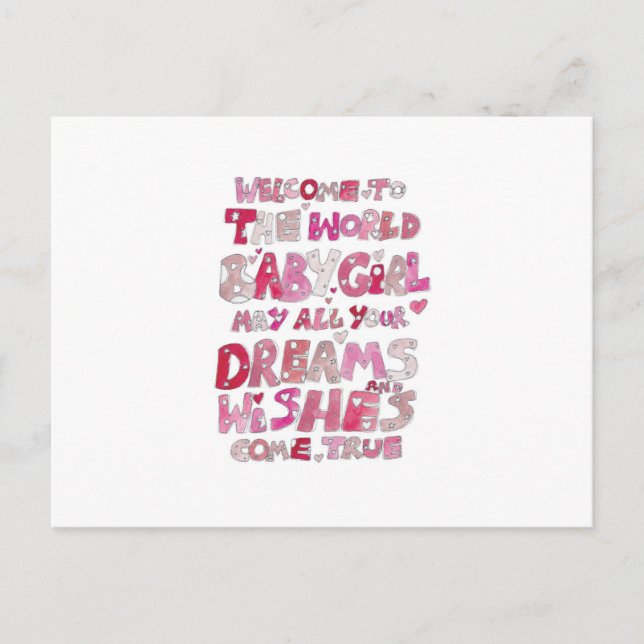 Postal Recepción a la niña del mundo (Anverso)