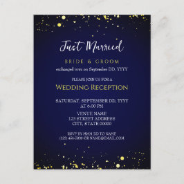 Postal Recepción de Boda Mágica y Estrellada para Fugados