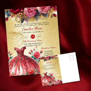 Postal Recepción de la ceremonia de vestir de la quinceañ