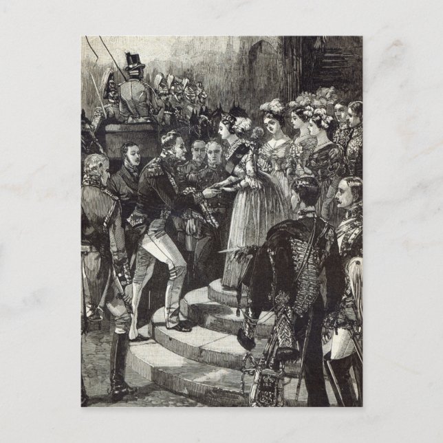 Postal Recepción de Louis Philippe en el Castillo de Wind (Anverso)
