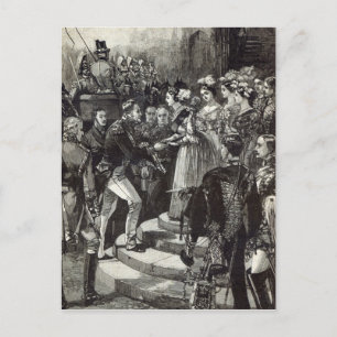 Postal Recepción de Louis Philippe en el Castillo de Wind