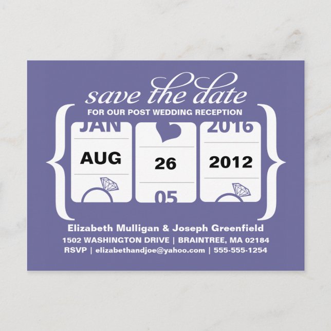 Postal Recepción de posboda de la máquina de ranura (Anverso)