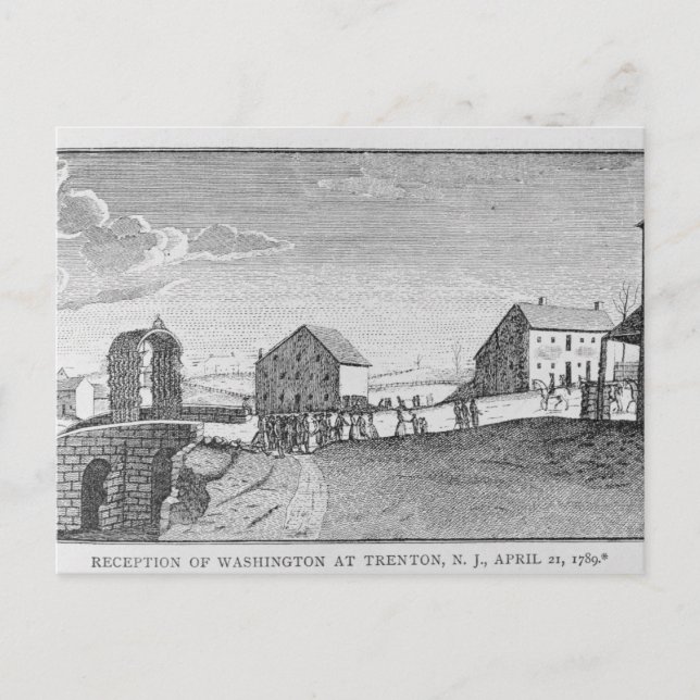 Postal Recepción de Washington en Trenton, Nueva Jersey (Anverso)