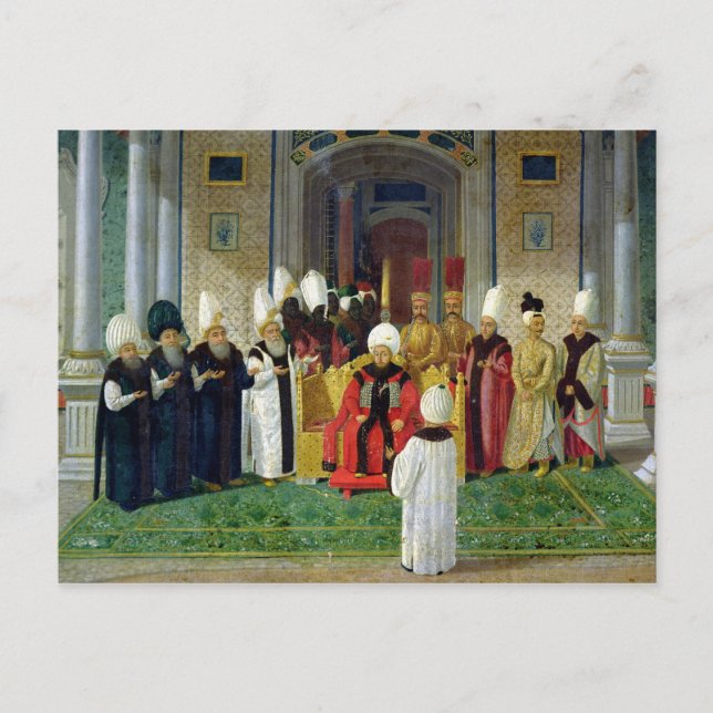 Postal Recepción en la Corte del Sultán Selim III (Anverso)