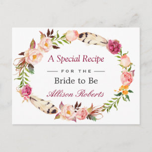 Postal Receta Boho Boho Floral Wreath Bohemian Bridal Sho