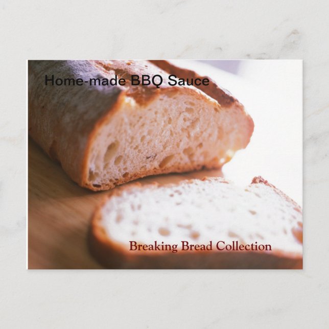 Postal Receta casera de carne de pan para barbacoa (Anverso)