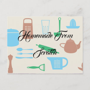 Postal Receta Cocina Chef Comida cena Destino de la comid