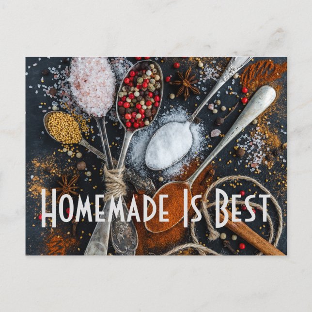 Postal Receta Cocina Chef Comida cena Destino de la comid (Anverso)