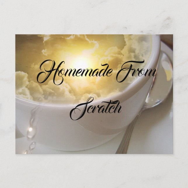 Postal Receta Cocina Chef Comida cena Destino de la comid (Anverso)