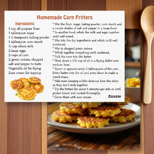 Postal Receta de Buñuelos de Maíz Caseros