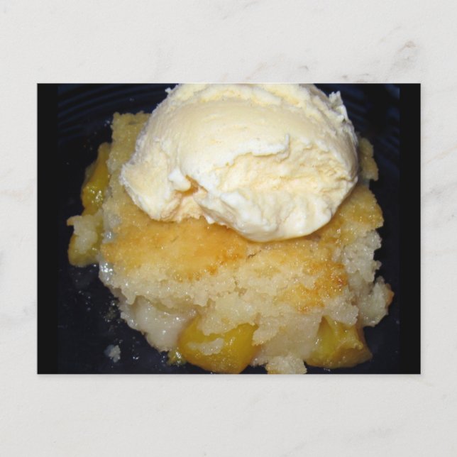 Postal Receta de Cobbler de Peach (Anverso)