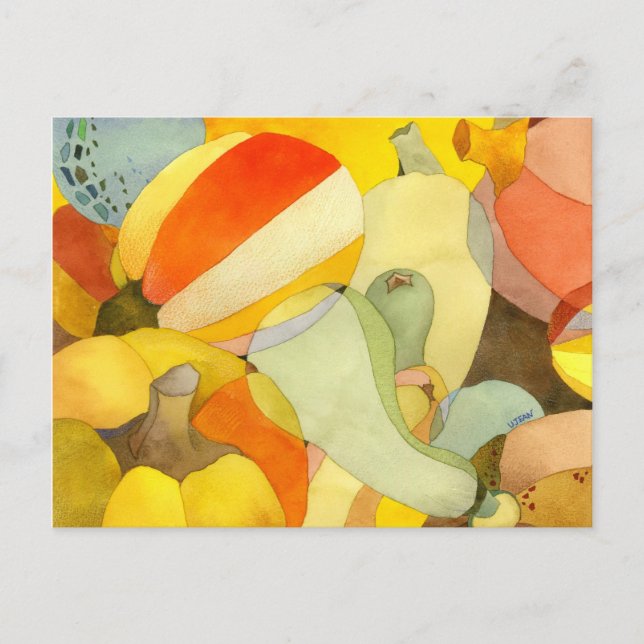 Postal Receta de cocción de calabazas y gourdes (Anverso)