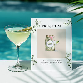 Postal Receta de Cóctel Martini Pickletini Caprichosa 