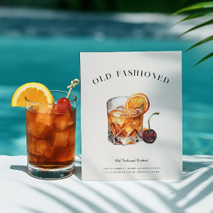 Postal Receta de Cóctel Old Fashioned   Arte del Whiskey