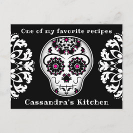 Postal receta de cráneo de azúcar de bonito