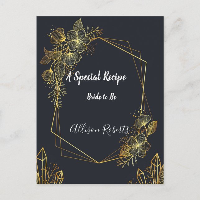 Postal Receta de ducha de novia de la Marina de los Marco (Anverso)