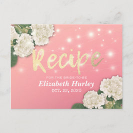 Postal Receta de ducha de novia Hydrangea Floral String L