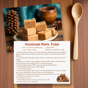 Postal Receta de Dulce de Azúcar de Arce