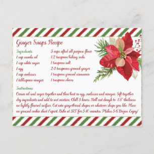 Postal Receta de Ginger Snaps