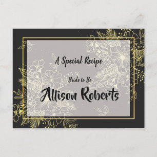 Postal Receta de Golden Roses para Bridal Shower