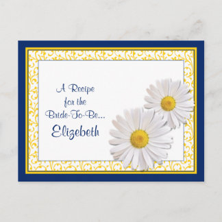 Postal Receta de la Marina Shasta Daisy para ser la novia