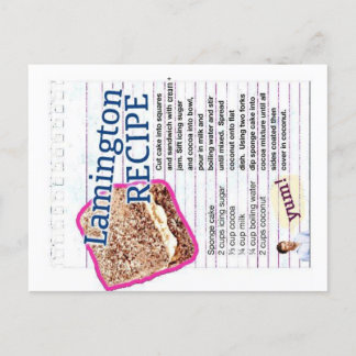 Postal Receta de Lamington