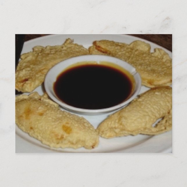 Postal Receta de las papitas de plátano (Anverso)