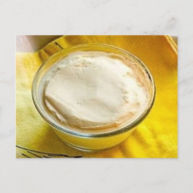 Postal Receta de mantequilla hervida (Anverso)