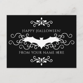 Postal Receta de murciélago de Halloween