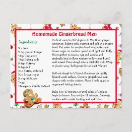 Postal Receta de Navidades de galletas de pan de jengibre