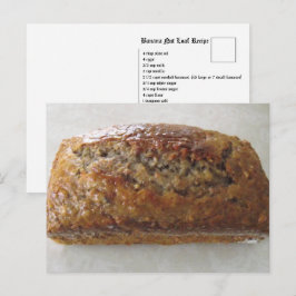 Postal Receta de pan bananero