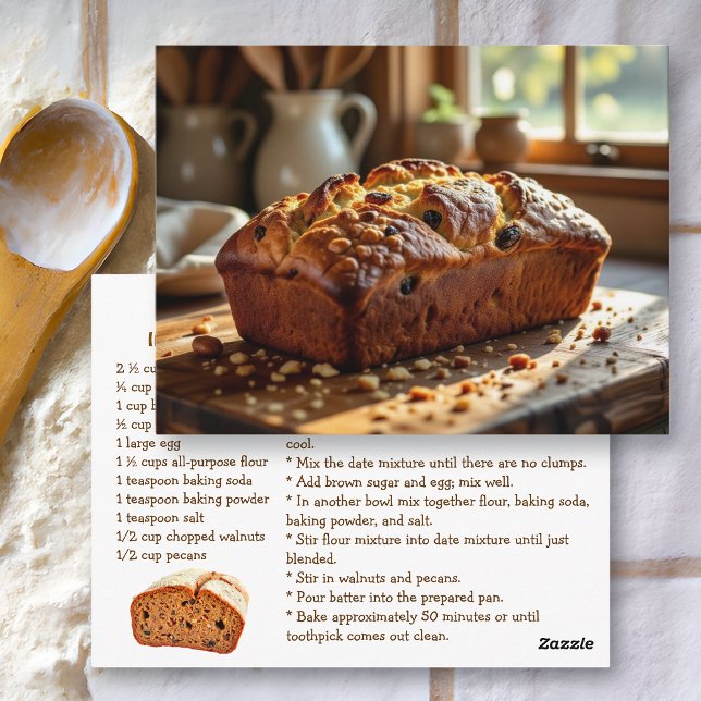 Postal Receta de Pan de Nueces y Dátiles Casero (Subido por el creador)