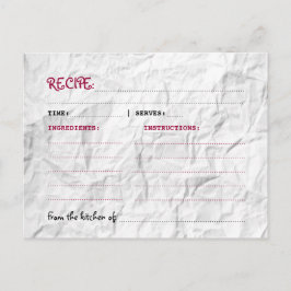 Postal Receta De Papel Creado