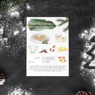 Postal Receta de Pralines de Pacana Caseras Fiesta