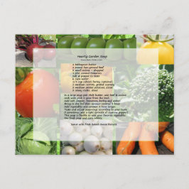 Postal Receta de sopa de jardín abundante