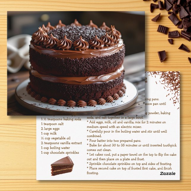 Postal Receta de Torta de Chocolate (Subido por el creador)