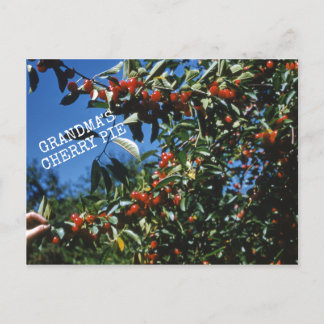 Postal Receta del muelle de cerezas de la abuela