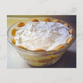 Postal Receta fácil para el pudding de plátano
