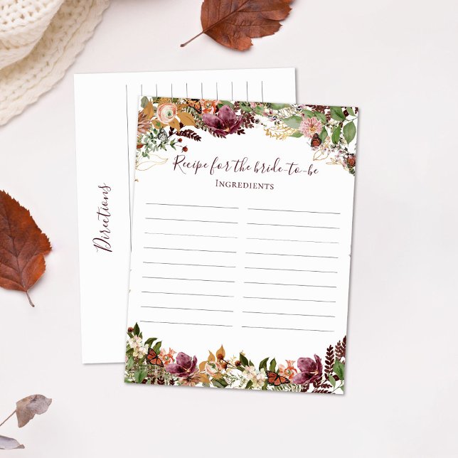 Postal Receta Floral Caída Para La Novia (Subido por el creador)