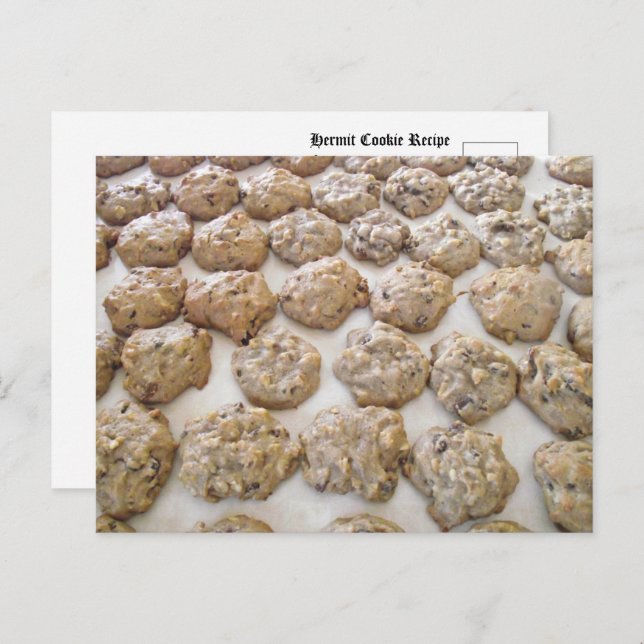 Postal Receta Hermit Cookie (Anverso / Reverso)