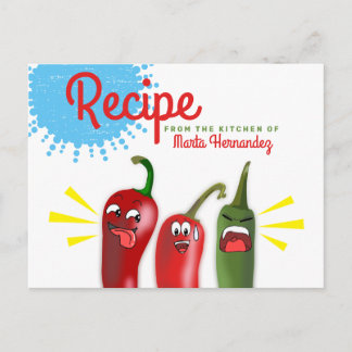 Postal Receta mexicana de pimientos de chile al suroeste